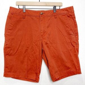 Toad & Co Mission Ridge Shorts Rust Orange Red Chino Organic Cotton Men’s 38